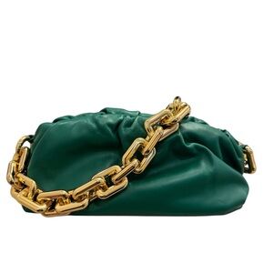 Bottega Veneta Chain Pouch Clutch Bag - Green